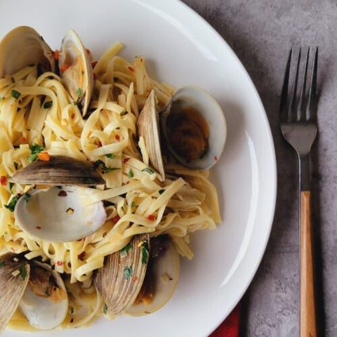 Fettuccine with Clams and White Wine Sauce