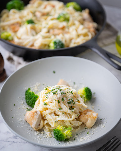 Creamy Broccoli & Cheddar Fettuccine