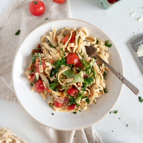 BLT Roasted Garlic Fettuccine