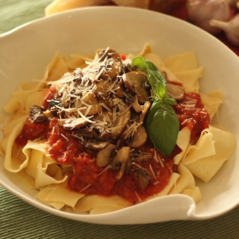 Vegetarian Bolognese with Mushrooms