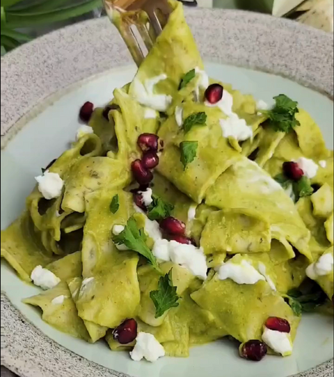 Garlic Herb Pappardelle